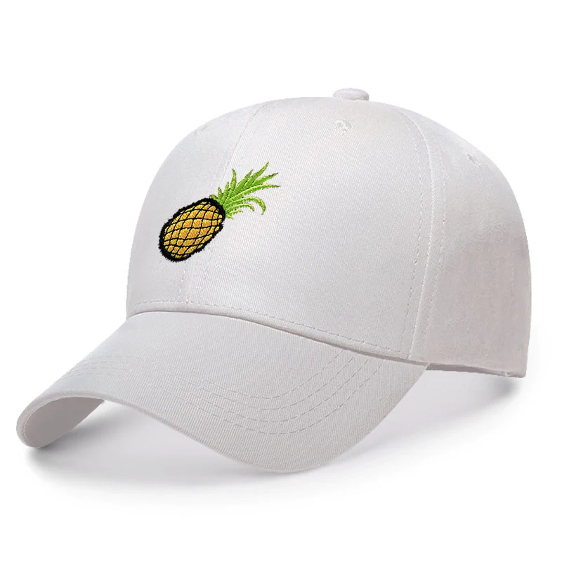 

Cartoon Pineapple Embroidery Baseball Cap Women Cotton Dad Hat Summer Adjustable Snapback Cap Men Fashion Accessories