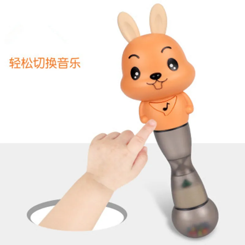 Детские погремушки 4 в 1, музыкальный песочный молоток, игрушки для малышей, мигающие Развивающие игрушки для малышей, Игрушки для раннего обучения для новорожденных