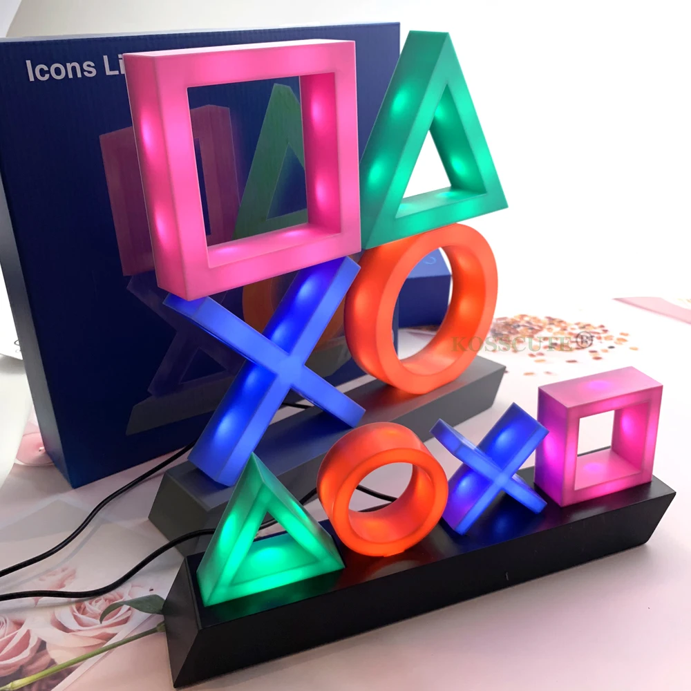 Ps4/ps5用のカラフルなledアイコンランプ,サウンドコントロール