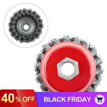 2 шт. 3 дюйма из нержавеющей стали проволока чаша для полировки щетки колеса набор с 15 мм отверстие витая проволока форма для полировки дерустирование инструменты