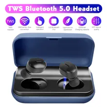 T1 TWS Mini Bluetooth 5,0 наушники гарнитура 3D стерео беспроводные наушники спортивные наушники с микрофоном зарядная коробка
