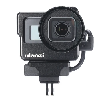 

Ulanzi V3 Vlog Case Metal Cage for Gopro 7 6 5 Vlogging Case with 52MM Lens Filter Mic Power Adapter Case Cold Shoe Microphone