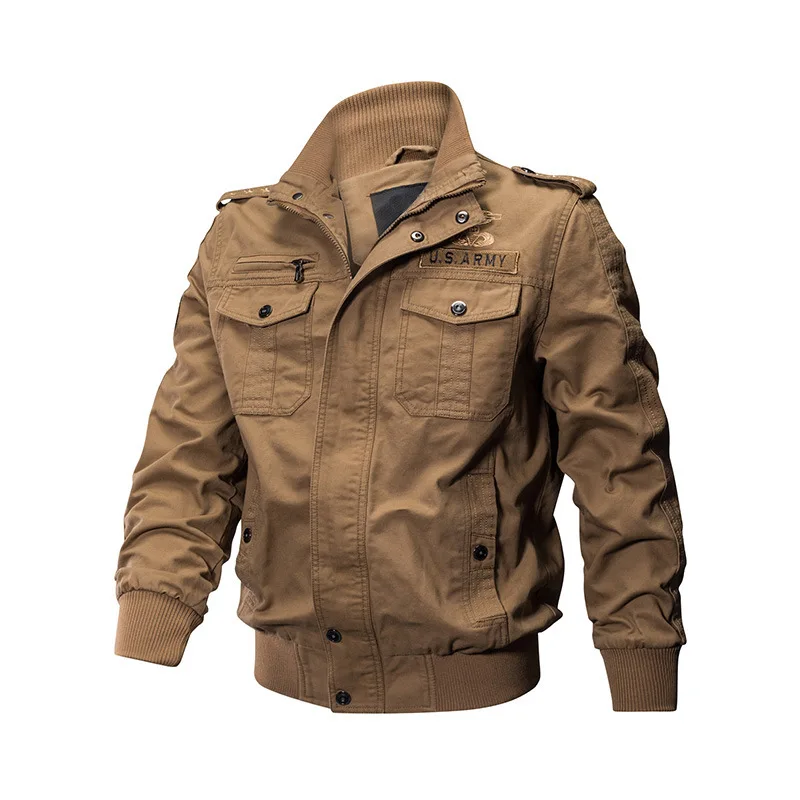 

Captain America Jacket Men Spring Cotton Military Pilot Jacket Coat Bomber Jackets Air Force Cargo Flight Jaqueta Plus Size 6XL
