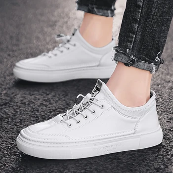 

2019 Men Shoes Designer Leather Slip On Comfortable Flats 2019 New Arrival Soft Black Shoes Brand MoccasinsTrend Wild Sneakers