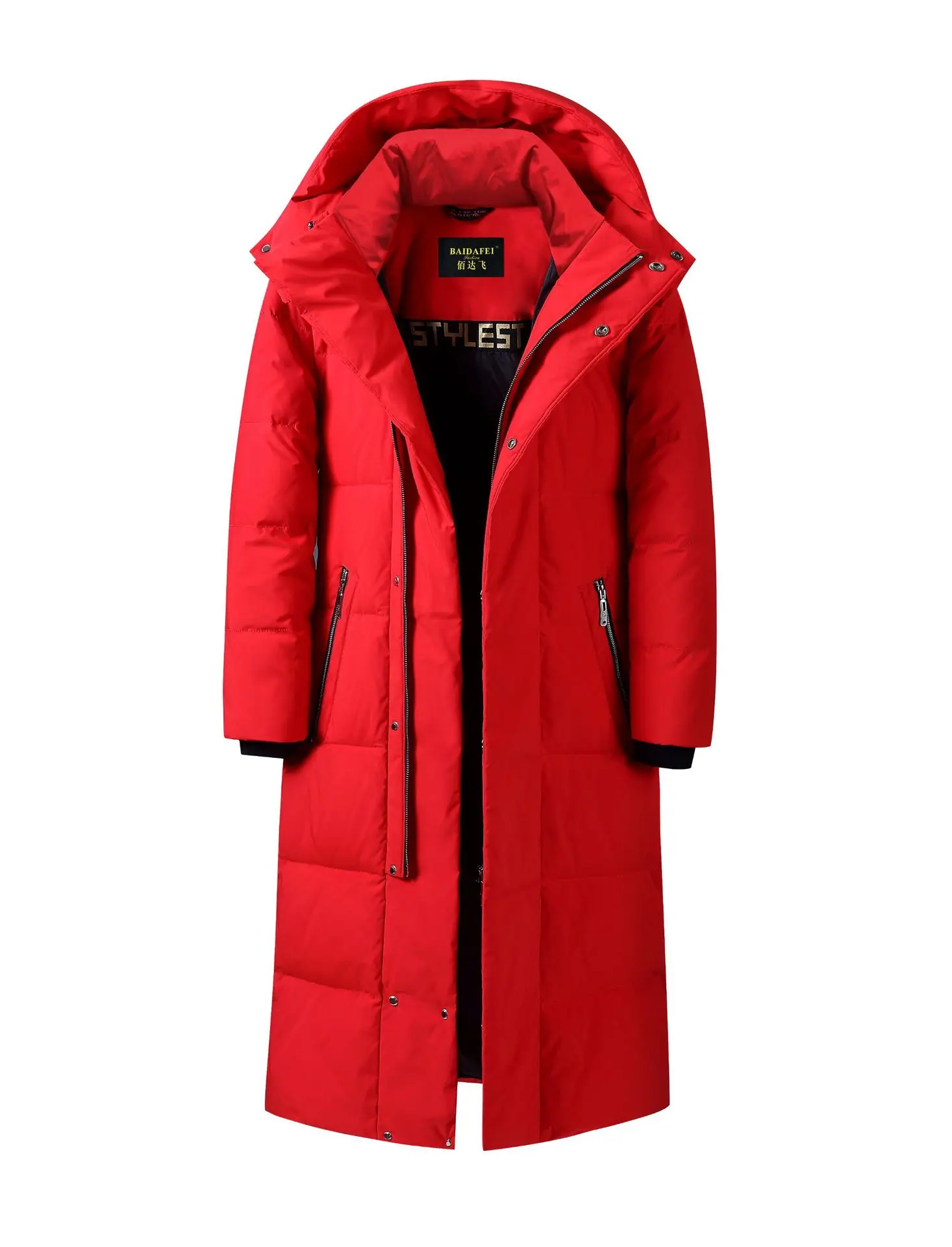 

Pop Winter Duck Down Jackets Men Nice Fashion Casual Mens Thickening Hooded Outwear X-Long Black Coat 5XL Down Parka Men