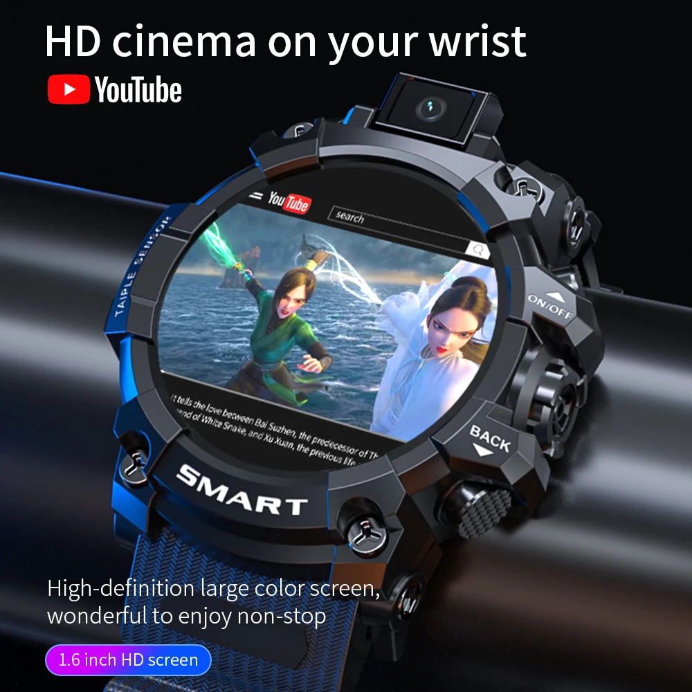 LOKMAT APPLLP 7 Android Smart Watch 4G Network Dual System Relogio  Masculino Wifi GPS Smartwatches Men1.6 inch Video Calls - AliExpress