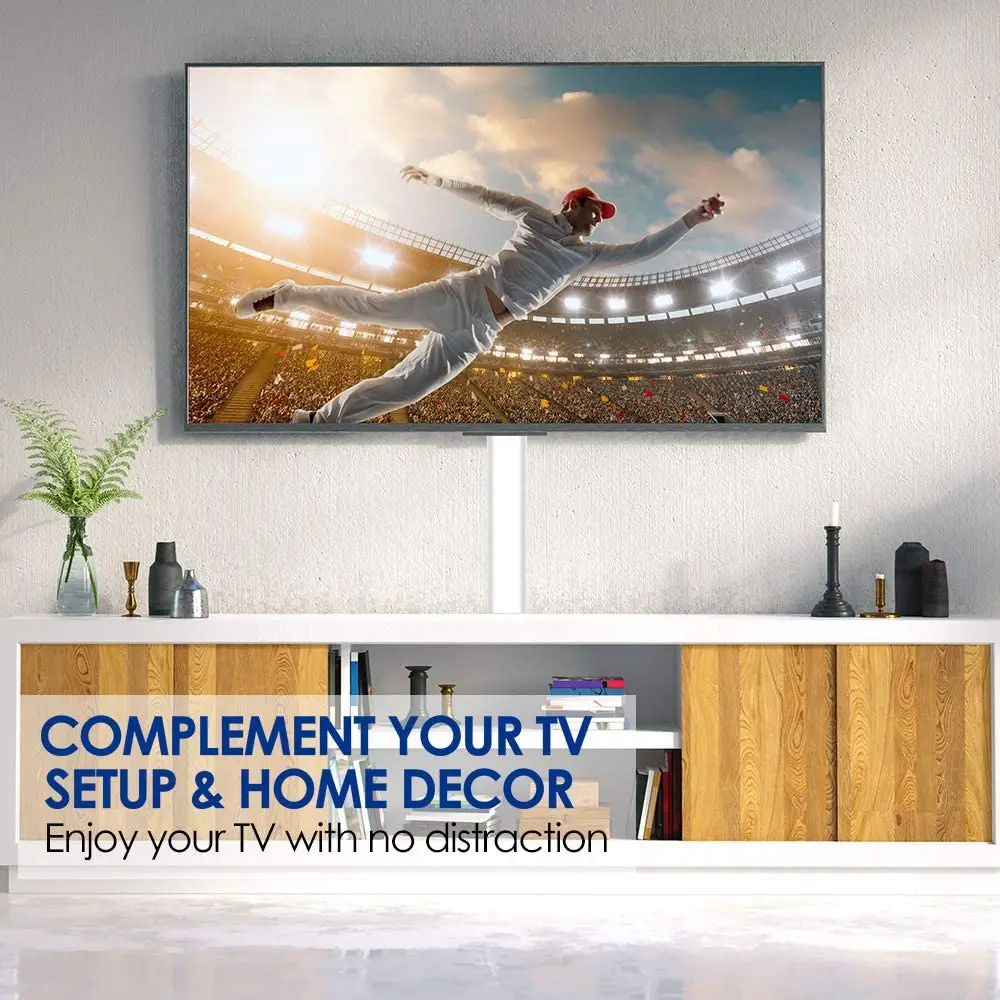 2.36''X0.75''TV Cord Cover,Wider Cable Cover for Wall Mounted TV,Large Capacity Cuttable Pre-Drilled PVC Cable Concealer Raceway