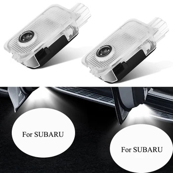 

2pcs/Pairs For Subaru Outback Forester Legacy XV Impreza Tribeca SUBARU Logo Door Light LED Courtesy Light Welcome Light