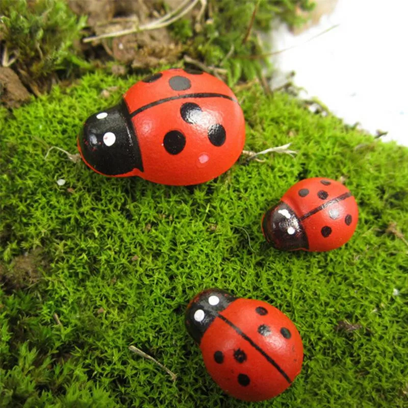 10/20/50/100 Pcs/Pack Manual Mini Ladybug Sponge Self-adhesive Stickers Micro Landscape Decor Fridge Magnets For Scrapbooking