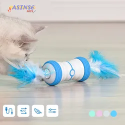 Jouet automatique pour chien et chat, jouet amusant, intelligent, électrique interactif, jeux d'entraînement en plumes, accessoires pour chatons, USB 