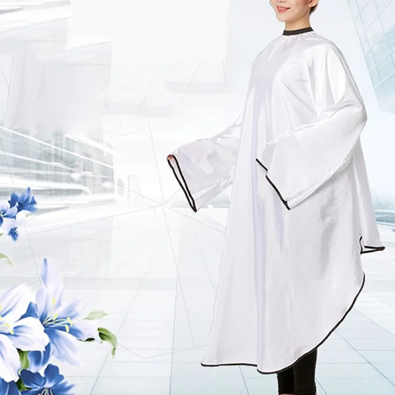 Горячая Салон волос резка накидка водонепроницаемый длинный рукав стрижка фартук Парикмахерская Ткань платье обёрточная бумага CNT 66