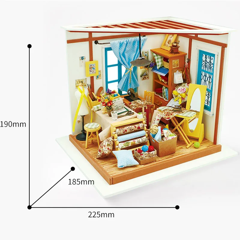 Roombox миниатюрный DIY кукольный домик с деревянная мебель для дома игрушки для детей Цветочный дом Robotime Рождественский подарок на день рождения - Цвет: 101