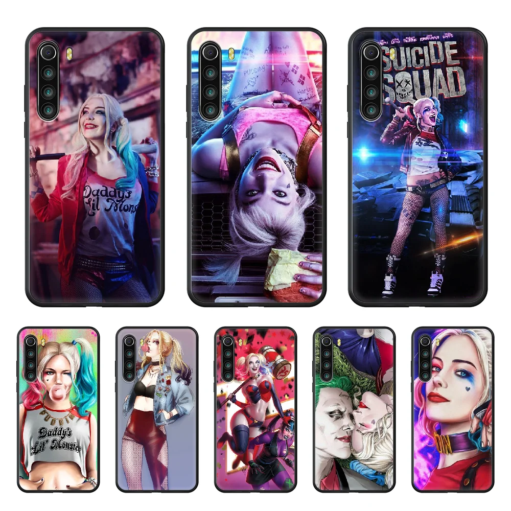 

Harley Quinn Queen Suicide Phone case For Xiaomi Redmi Note 8T 8 9 7 7A 8 8A 4 5 9S Pro black cell cover trend shell pretty