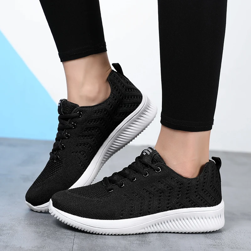 black platform trainers womens