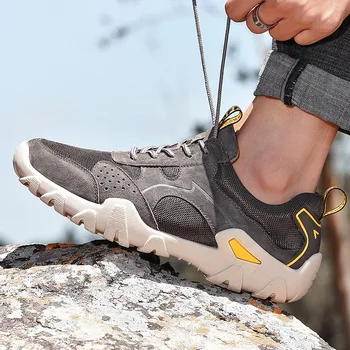 

New Outdoor Men Waterproof Hiking Shoes Breathable Tactical Combat Army Boots Desert Training Sneakers Non-Slip Trekking Shoes