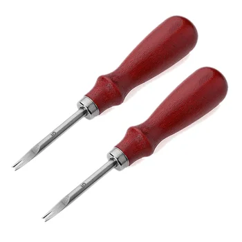 

2Pcs (0.8mm 1.2mm)Craft Edge Leather Skiving Practical DIY Beveling Skiving Cutting Tool