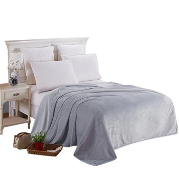 

Soft Warm Coral Fleece Blanket Flannel Plush Throw Blankets On Sofa Bed Travel Light Thin Mechanical Wash Solid Color Bedspread