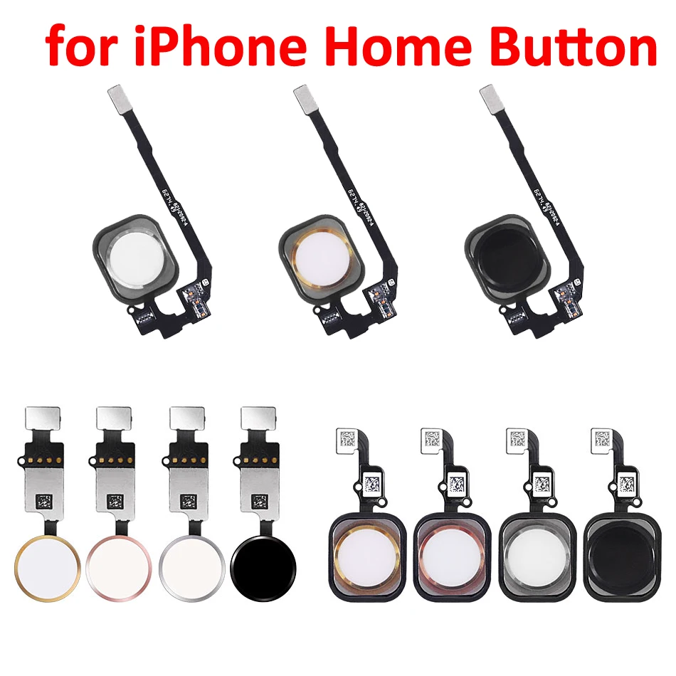 Aokin for iPhone 5 5C 5S 6 6Plus 6s plus 7 7Plus Home Button with Flex Cable Assembly Replacement Mobile Phone Parts