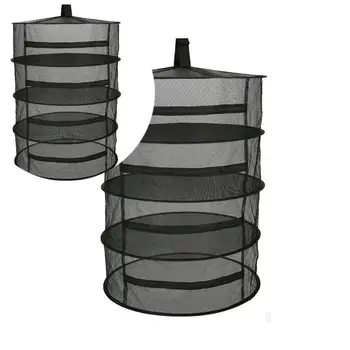 

4 Layers Drying Net For Herbs Hanging Basket Folding Dry Rack Herb Drying Net Dryer Bag Mesh For Flowers Buds Plants Organizer