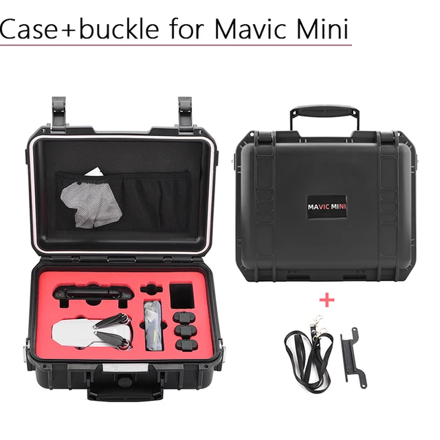 $45.99  Waterproof Box Suitcase Carrying Case for DJI Mavic Mini Drone Remote Controller Hanging Buckle Bra