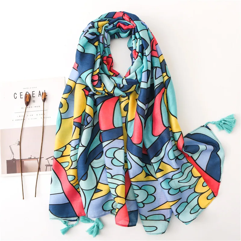 

2019 Boho Autumn Women Scarf Summer High Quality Ladies Fashion Ethnic Style Shawls Ponchos and Capes Pashmina Hijab Head Scarf