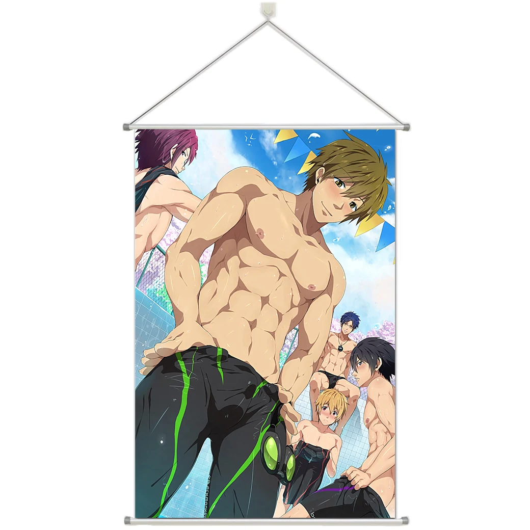 Аниме бесплатно! Iwatobi Swim club Персонализированная клиентская ткань настенный