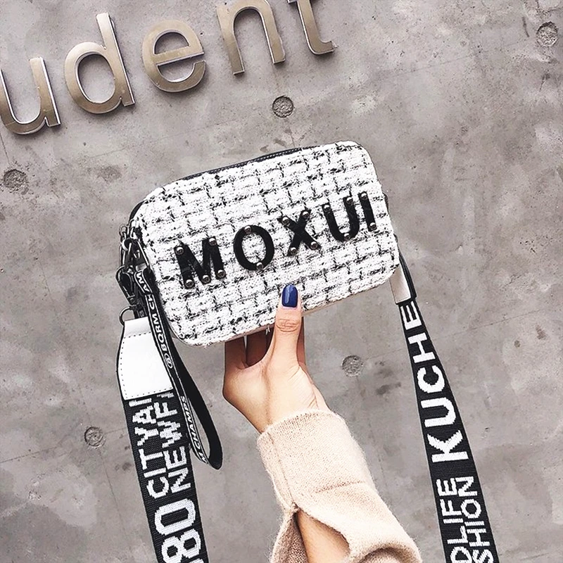 

Crossbody Bags for Women Fashion Pull Shoulder Bag Nylon Material Designer Handbag Quality 2019 Autumn and Winter Women's Bag