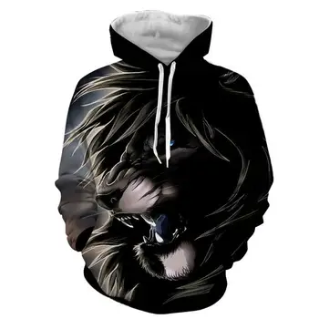 

Anime Cartoon Hoodie Men's Lion Head 3D Pullover Hoodie Brand Clothing Hoodie 2019 Autumn Winter Long Sleeve Casual Sweatshirt