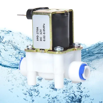 

G1/4in Electric DC12V 300mA Solenoid Valve Inlet 1-Way Guide Plastic 0.02-0.8Mpa Water Control Valve Flush Solenoid Valve Switch