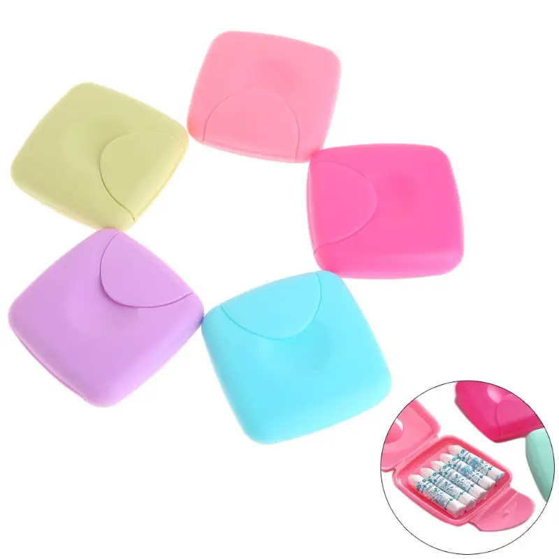 

Portable Women Sanitary Napkin Tampons Storage Box Candy Color Container Holder