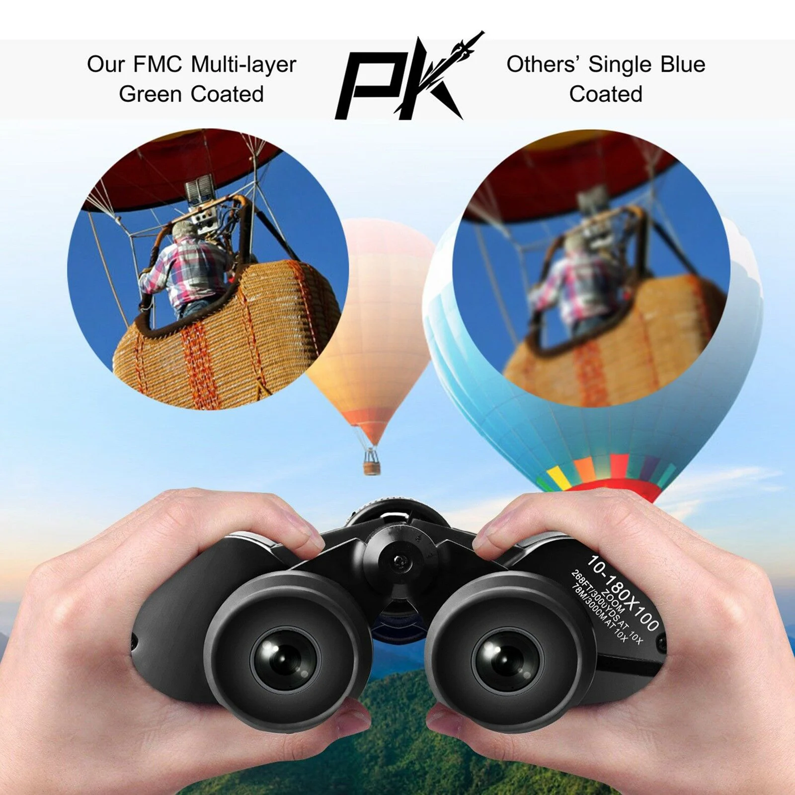 20x50 High Power Binoculars Day/Night Optics Hunting Camping Waterproof Binocular Bird Watching Sports Scope