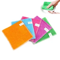 5/10/15/20PCS Bamboo Fiber Dish Cloth High Efficient Anti-grease Cleaning towel Washing Towel Magic Kitchen Cleaning Wiping Rag 2