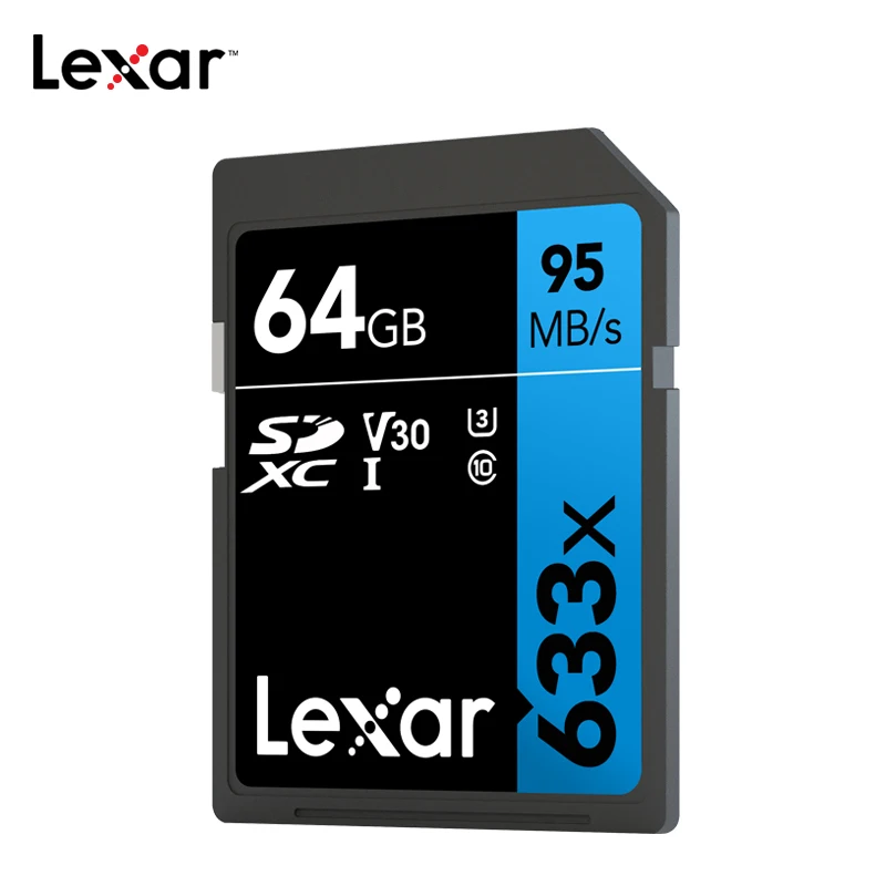 Lexar sd card 64 gb 633x карты памяти Class10 U3 SDXC карт Гб 4 K видео memoria carte memoire для Canon Nikon camera