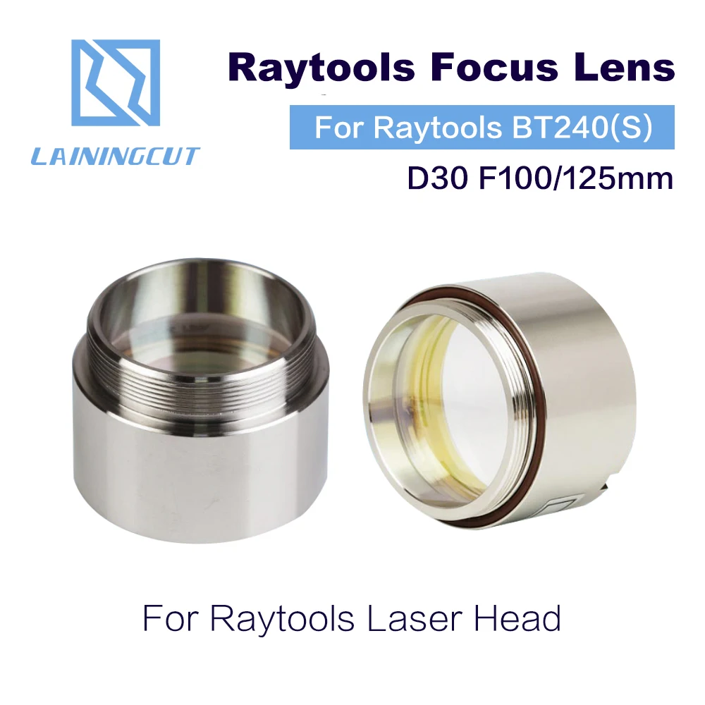

LSKCSH Raytools Collimator Lenses/Focus lens D30 F100/125mm for Raytools Bodor fiber Laser Cutting Head BT230/BT240 BT240S 0-4KW