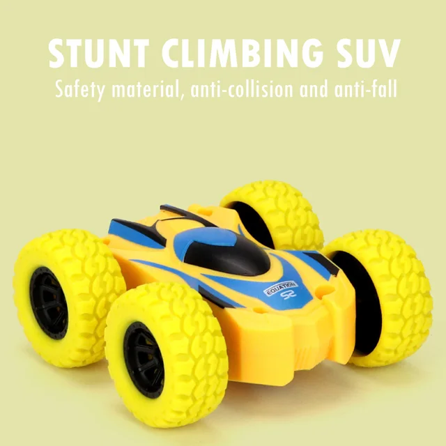 2pcs Kids Toy Car Fun Double-Side Vehicle Inertia Safety Crashworthiness and Fall Resistance Shatter-Proof Model for Child 2