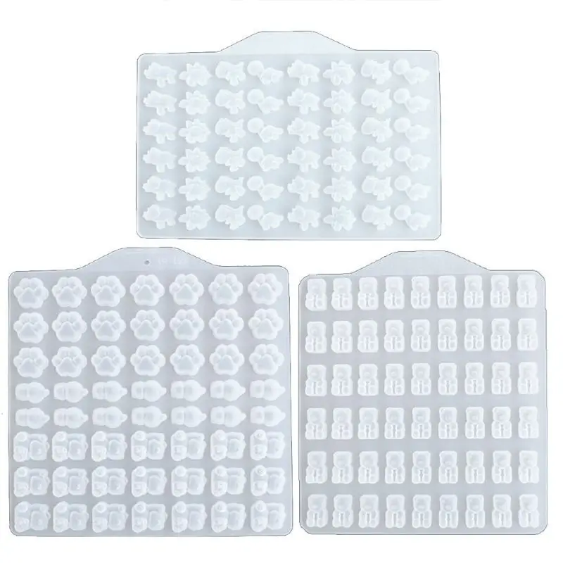 

3 Pack Gummy Molds Silicone Bear Cat Dinosaur Animals Candy Chocolate Resin Mold Gummy Molds