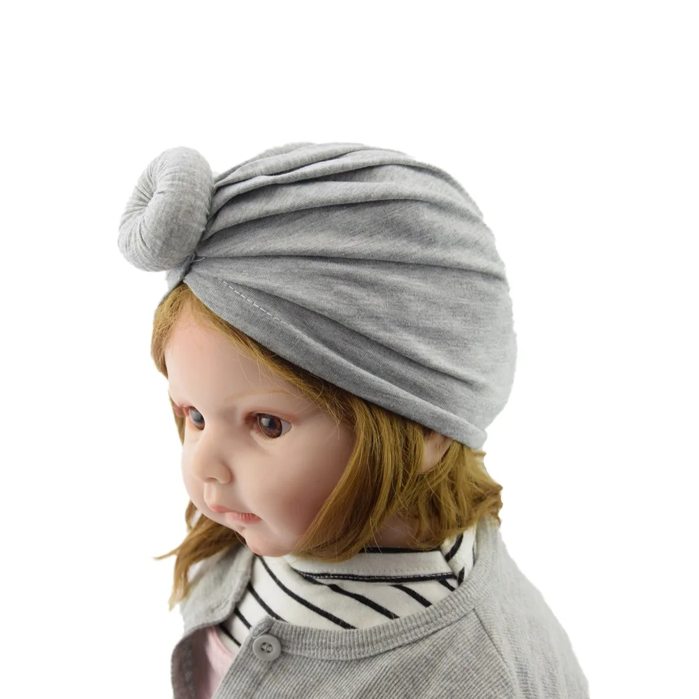 Детская хлопковая повязка на голову, Мягкая повязка на голову с кроликом, чалма с бантиком для детей, эластичная повязка на голову для девочек, детская чалма