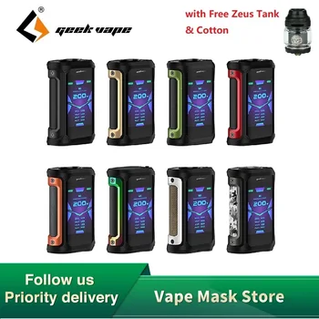 

Free Zeus X RTA & Cotton Original Geekvape Aegis X Box Mod Powered by 18650 Battery Max 200W E-cig Vape Mod Box Vs Aegis Solo