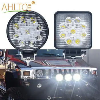 

1pcs 27W Work Light Car Led Flood Spot LED 12 volt led work lights for 4X4 ATV offroad trucks tractor 24V fog lamps