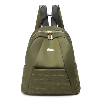 

Simple Casual Women Backpack Bag Threads Design Oxford Bag Girl Soft Backpack Solid Color Lady Casual Waterproof Backpack