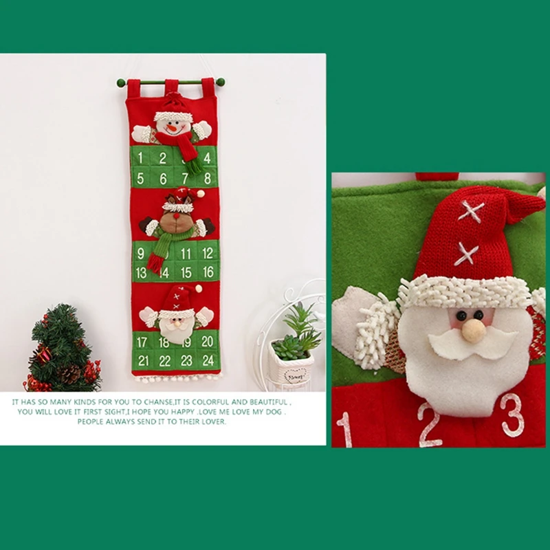 Christmas Advent Calendar Bags Hanging Christmas Calendar Christmas Decoration Christmas Decoration for Home New Year
