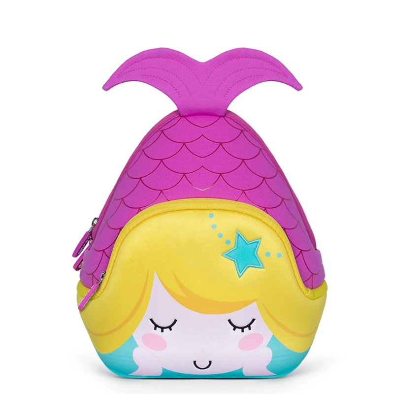 Детские школьные сумки с объемным рисунком русалки; милый Водонепроницаемый Школьный рюкзак для девочек; сумка для книг для малышей; детская сумка для детского сада; Mochila