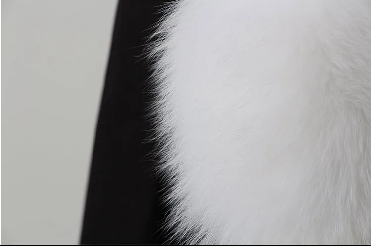 Luxury big fox fur collar hooded Warm winter jacket for 40 degree winter coat women parka Real Fox Fur Collar Cuff Hooded Coat