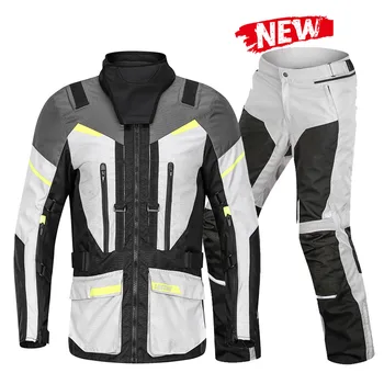 

Motorcycle Jacket Sets Waterproof Motor Suit Motorbike Riding Jacket Motocross Jacket With Removeable Motorcycle CE Protector