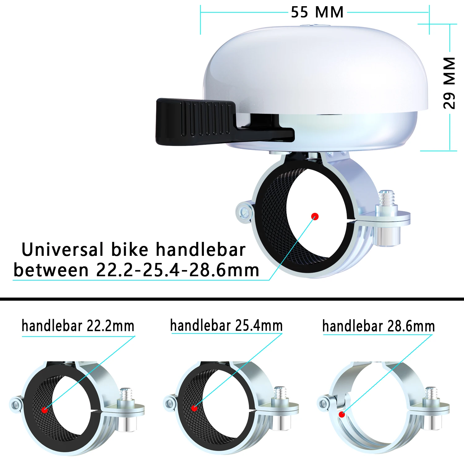 Nuovo campanello per bici da bicicletta in metallo di marca campanello per manub