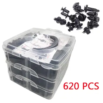 

620Pcs/Set Rivet Buckles Automotive Body Panels Lined Interior Buckles Universal Automotive Fasteners Repair Kits
