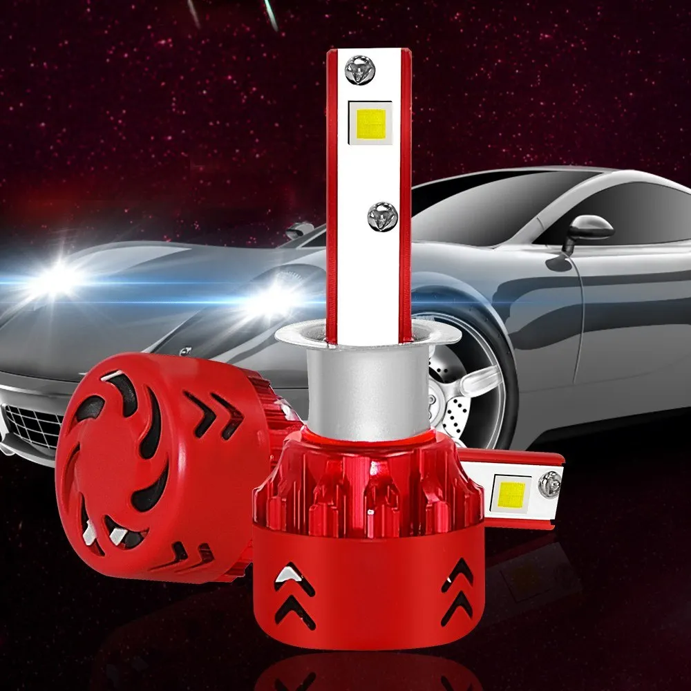 2 шт., автомобильные светодиодсветодиодный лампы H1 60 Вт 6000 К лм