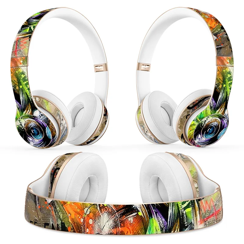 Marbling design Headphone Sticker for Beats Solo 2 solo 3 Wireless Headphone skin sticker for solo2 solo3 vinyl sticker