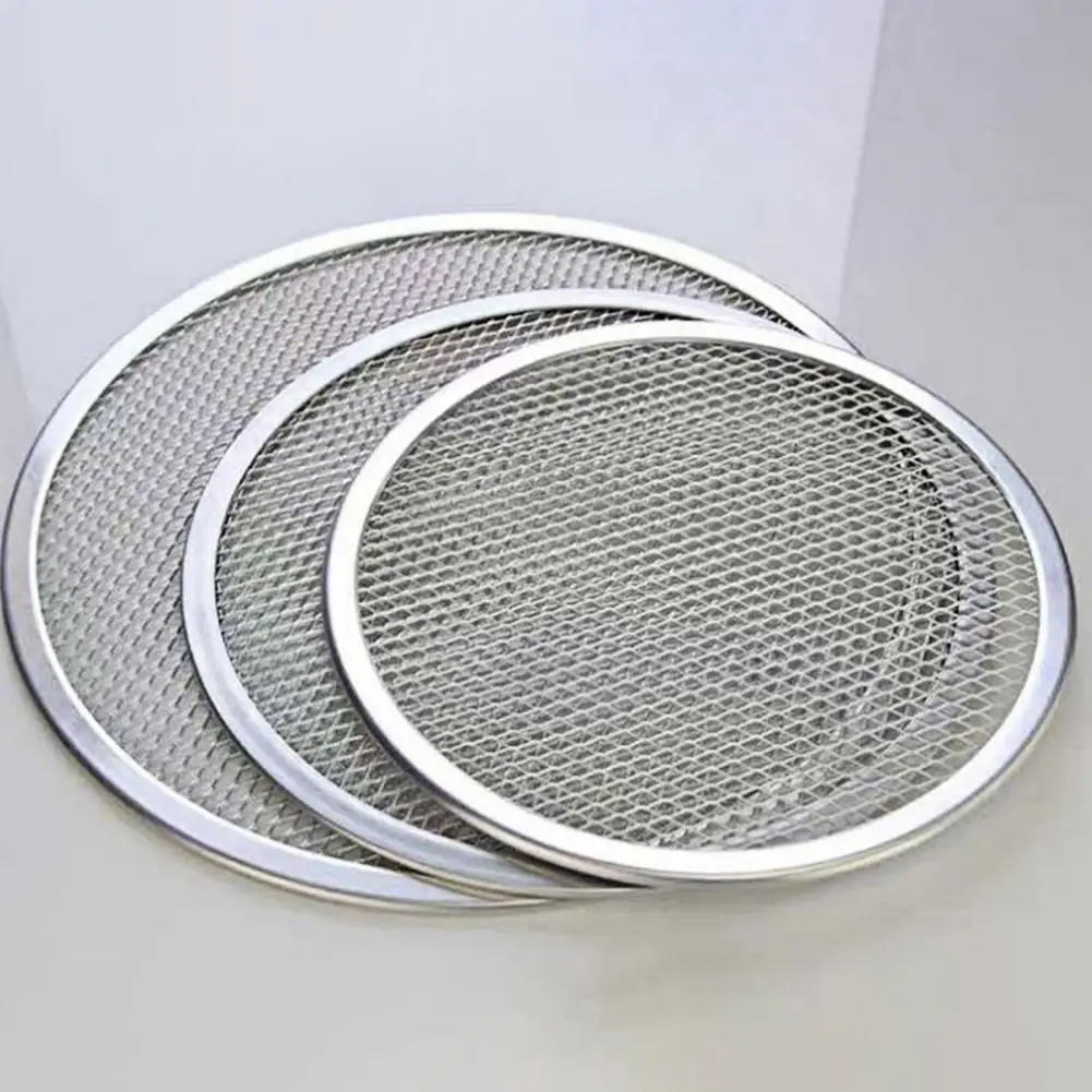 Durable Pizza Baking Tray Scratch Resistant Pizza Pan Non-stick Round Heat-resistant Baking Tray
