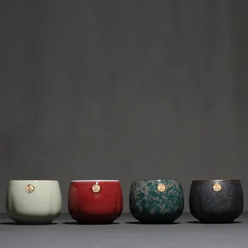 

Porcelain Ware Cup Set Coarse Ceramic Kiln Master Cup Tea Japanese Single cup Kung Fu tea Tea Cup 11